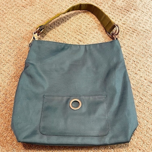 Sondra Roberts Squared Large Shoulder Tote Travel Bag Turquoise School Lime - Picture 1 of 12